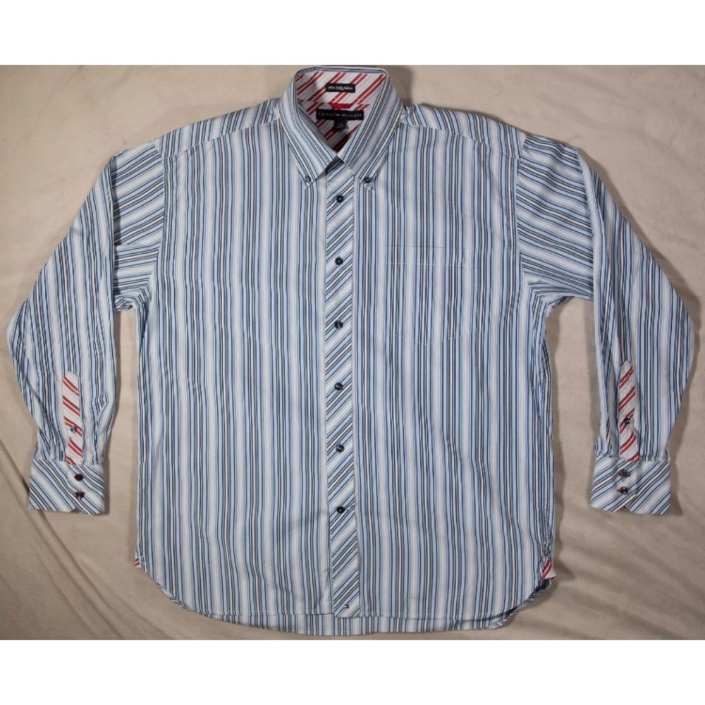 Tommy Hilfiger Striped Long Sleeve 80’s 2 Ply